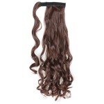 Extensie de par coada cu clema si arici ondulata de 60 cm cod SI88M433 Castaniu Inchis